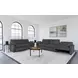 Collins Dark Gray Modular 124" Power Reclining Sofa