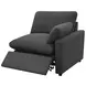 Collins Dark Gray Modular 86" Power Reclining Loveseat