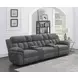 Bahrain Charcoal Power Reclining 3 Seater 126" Home Theater