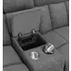 Bahrain Charcoal Power Reclining 3 Seater 126" Home Theater