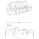Bahrain Charcoal Power Reclining 3 Seater 126" Home Theater