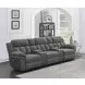 Bahrain Charcoal Reclining 3 Seater 126" Home Theater