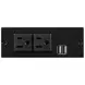 Bahrain Charcoal Reclining 3 Seater 126" Home Theater