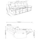 Bahrain Charcoal Reclining 3 Seater 126" Home Theater