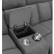 Bahrain Charcoal Power Reclining Console 86" Loveseat