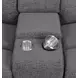 Bahrain Charcoal Power Reclining Console 86" Loveseat