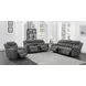 Bahrain Charcoal Power Reclining Console 86" Loveseat