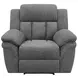 Bahrain Charcoal Performance Fabric Glider Recliner