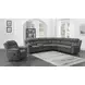 Bahrain Charcoal Performance Fabric Glider Recliner