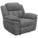 Bahrain Charcoal Performance Fabric Glider Power Recliner