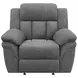 Bahrain Charcoal Performance Fabric Glider Power Recliner
