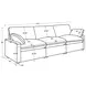 Collins Gray Modular 124" Power Reclining Sofa