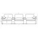 Collins Gray 5 Piece Power Reclining Home Theater Seating