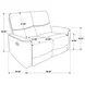 Navarro Dark Brown 57" Motion Loveseat