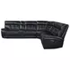Hewitt Black Top Grain Leather 3 Piece Power Reclining Sectional