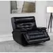 Hewitt Black Leather Dual Power Recliner with USB Charging