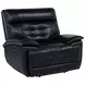 Hewitt Black Leather Dual Power Recliner with USB Charging