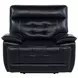 Hewitt Black Leather Dual Power Recliner with USB Charging