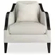 Pitch Perfect creame Upholstered Accent Chair with Pillow