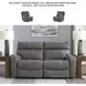 Next-Gen DuraPella Slate Performance Fabric Modular 74" Power Reclining Loveseat