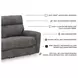 Next-Gen DuraPella Slate Performance Fabric Modular 74" Power Reclining Loveseat