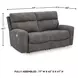 Next-Gen DuraPella Slate Performance Fabric Modular 74" Power Reclining Loveseat