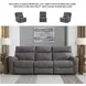 Next-Gen DuraPella Slate Performance Fabric Modular 105" Power Reclining Sofa