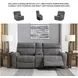 Next-Gen DuraPella Slate Performance Fabric Modular 91" Power Reclining Console Loveseat