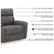 Next-Gen DuraPella Slate Performance Fabric Modular 91" Power Reclining Console Loveseat