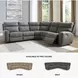 Next-Gen DuraPella Slate 5 Piece Performance Fabric Power Reclining Sectional