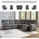 Next-Gen DuraPella Slate 5 Piece Performance Fabric Power Reclining Sectional