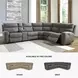 Next-Gen DuraPella Slate 6 Piece Performance Fabric Power Reclining Sectional