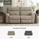 Next-Gen DuraPella Sand Performance Fabric Modular 74" Power Reclining Loveseat