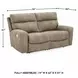 Next-Gen DuraPella Sand Performance Fabric Modular 74" Power Reclining Loveseat