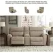 Next-Gen DuraPella Sand Performance Fabric Modular 91" Power Reclining Console Loveseat