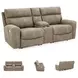 Next-Gen DuraPella Sand Performance Fabric Modular 91" Power Reclining Console Loveseat