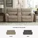 Next-Gen DuraPella Sand Performance Fabric Modular 91" Power Reclining Console Loveseat