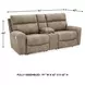 Next-Gen DuraPella Sand Performance Fabric Modular 91" Power Reclining Console Loveseat
