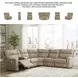 Next-Gen DuraPella Sand 6 Piece Performance Fabric Power Reclining Sectional