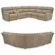 Next-Gen DuraPella Sand 6 Piece Performance Fabric Power Reclining Sectional