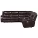 Sycamore Dark Brown 3 Piece Power Reclining Sectional