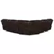 Sycamore Dark Brown 3 Piece Power Reclining Sectional