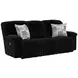 Comet Black Lay Flat Power Reclining Living Room Set with USB Charging