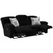 Comet Black 85" Lay Flat Power Reclining Sofa with USB Charging