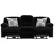 Comet Black Lay Flat Power Reclining Living Room Set with USB Charging