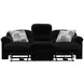 Comet Black Lay Flat Power Reclining Living Room Set with USB Charging