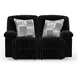 Comet Black 60" Lay Flat Power Reclining Loveseat with USB Charging