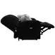 Comet Black 60" Lay Flat Power Reclining Loveseat with USB Charging