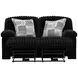 Comet Black 60" Lay Flat Power Reclining Loveseat with USB Charging