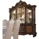 Versailles Cherry Oak 4 Door Buffet and Hutch with LED